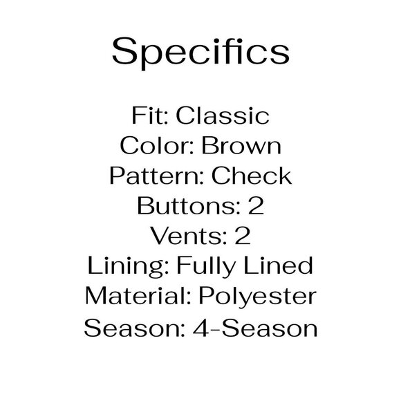 Club Room 44L Brown Check 2-Button Sport Coat Blazer Jacket P536 - Picture 4 of 10